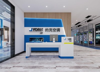 现代约克空调专卖店3D模型下载